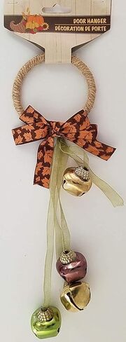 Fall Harvest Thanksgiving Jingle Bell Door Knob Hangers 11-12", Select Bell Colors (Brown, Gold & Green) in Saudi Arabia