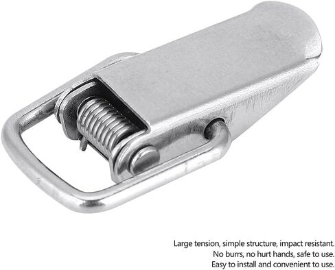 10pcs Hasp Latch Lock,Toggle Latch Catch,Hasp Lock Fastener Kitchen Furniture Toggle Latch Catch Hardware Parts For In Machinery And Electrical (Stainless steel 201 (10pcs sold)) in Saudi Arabia
