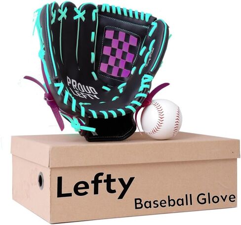 Left Handed Baseball Glove for Kids, Entry-Level Left Handed Baseball Glove, Durable Lefty Tball Gloves for Kids Youth Training. 10.5in, Age 4-7 in Kuwait