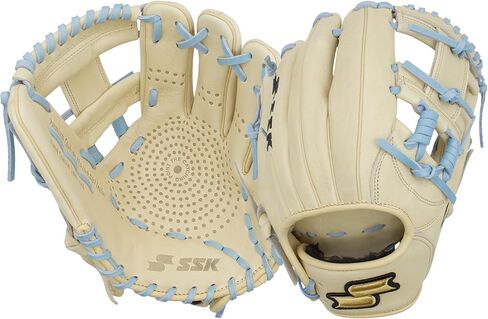 SSK Z5 Craftsman Infield Baseball Glove – 11.25" - 11.5" - 11.75" - 12" – Right & Left Hand Throw (Camel/Columbia - I Web, 11.5" - Right Hand Throw) in Saudi Arabia