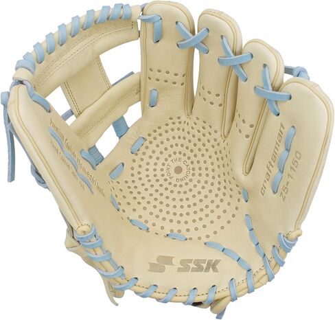 SSK Z5 Craftsman Infield Baseball Glove – 11.25" - 11.5" - 11.75" - 12" – Right & Left Hand Throw (Camel/Columbia - I Web, 11.5" - Right Hand Throw) in Saudi Arabia