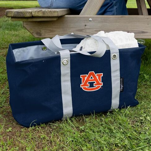 العلامات التجارية Logo NCAA Auburn Tigers للجنسين Crosshatch Picnic Caddy - حمل متعدد الأغراض مع مقابض معززة وشعار الفريق والجيب الداخلي in Saudi Arabia