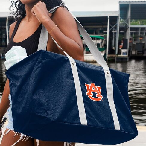 العلامات التجارية Logo NCAA Auburn Tigers للجنسين Crosshatch Picnic Caddy - حمل متعدد الأغراض مع مقابض معززة وشعار الفريق والجيب الداخلي in Saudi Arabia