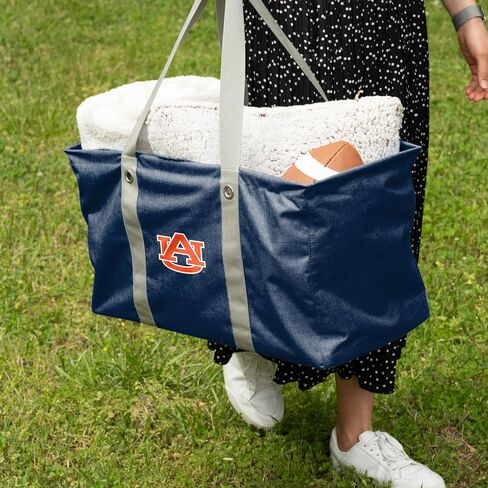 العلامات التجارية Logo NCAA Auburn Tigers للجنسين Crosshatch Picnic Caddy - حمل متعدد الأغراض مع مقابض معززة وشعار الفريق والجيب الداخلي in Saudi Arabia