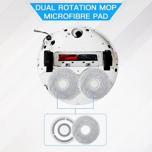 ملابس MOP مع حامل بديل ، لوحات مسح لـ ECOVACS DEEBOT N30 PRO/N30 OMNI/N30 PRO OMNI/T30S/T30S COMBO/T30 PRO OMNI/T30 OMNI ROBOT VARING in Kuwait