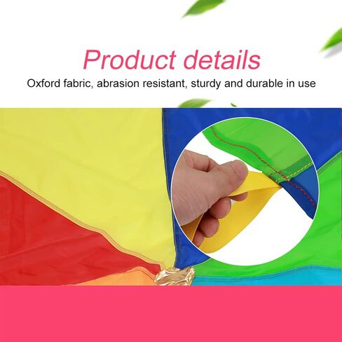 Keenso Kids Play Parachute, Multi Color Rainbow Game Exercise, Suitable for Team Play and Muscles Training, Aids for Kindergarten Teaching in Saudi Arabia
