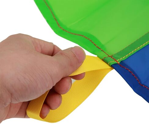 Keenso Kids Play Parachute, Multi Color Rainbow Game Exercise, Suitable for Team Play and Muscles Training, Aids for Kindergarten Teaching in Saudi Arabia