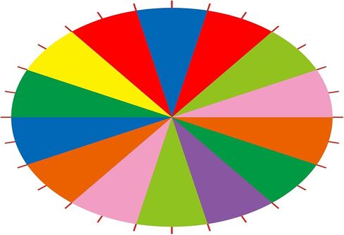 Keenso Kids Play Parachute, Multi Color Rainbow Game Exercise, Suitable for Team Play and Muscles Training, Aids for Kindergarten Teaching in Saudi Arabia