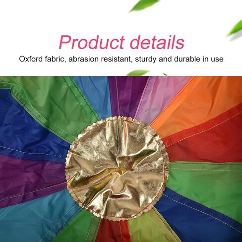 Keenso Kids Play Parachute, Multi Color Rainbow Game Exercise, Suitable for Team Play and Muscles Training, Aids for Kindergarten Teaching in Saudi Arabia