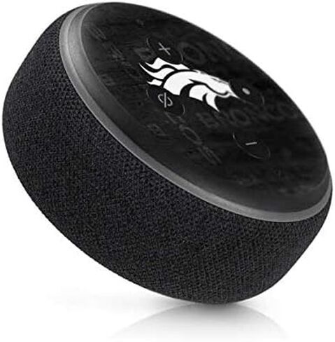 Skinit Decal Audio Skin Compatible with Amazon Echo Dot 3 - Officially Licensed NFL Denver Broncos Black & White Design in Saudi Arabia