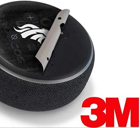Skinit Decal Audio Skin Compatible with Amazon Echo Dot 3 - Officially Licensed NFL Denver Broncos Black & White Design in Saudi Arabia