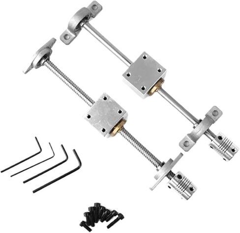 Linear Motion Ball Screw Precision Part T10 Lead Screw Screw Diameter 10mm Trapezoidal Screw Nut Screw Set with Nut Holder Vertical Kit(450mm) in Kuwait
