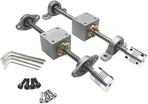 Linear Motion Ball Screw Precision Part T10 Lead Screw Screw Diameter 10mm Trapezoidal Screw Nut Screw Set with Nut Holder Vertical Kit(450mm) in Kuwait