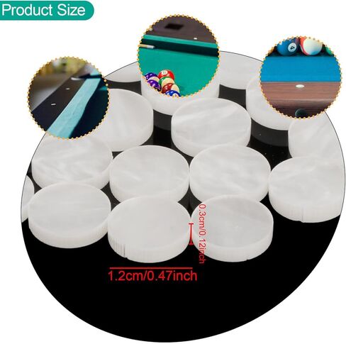 18pcs pool table marker spot snooker spot ، accysories ، acrylic ، professional locator locator billiard spot stands for club home in Saudi Arabia