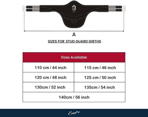 Exion Thick Lined Fancy Belly Guard Leather Girth for Horse | English Horse Tack in Saudi Arabia