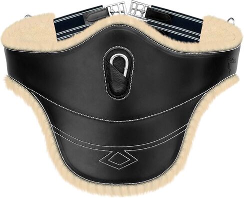 Exion Thick Lined Fancy Belly Guard Leather Girth for Horse | English Horse Tack in Saudi Arabia