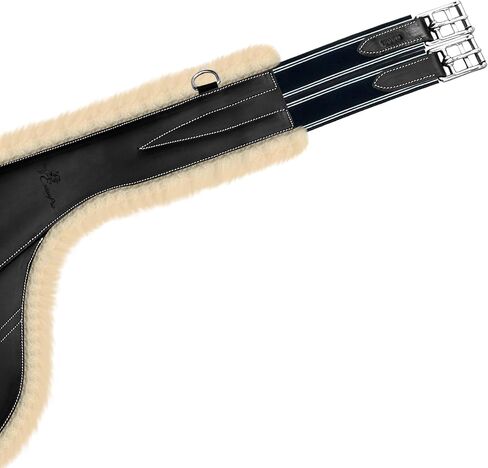 Exion Thick Lined Fancy Belly Guard Leather Girth for Horse | English Horse Tack in Saudi Arabia