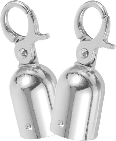Homoyooo 2PCS Stefless Steel Rope Stoppers مع السنانير المفاجئة متين التزيين الحبل in Saudi Arabia