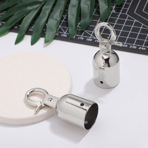 Homoyooo 2PCS Stefless Steel Rope Stoppers مع السنانير المفاجئة متين التزيين الحبل in Saudi Arabia