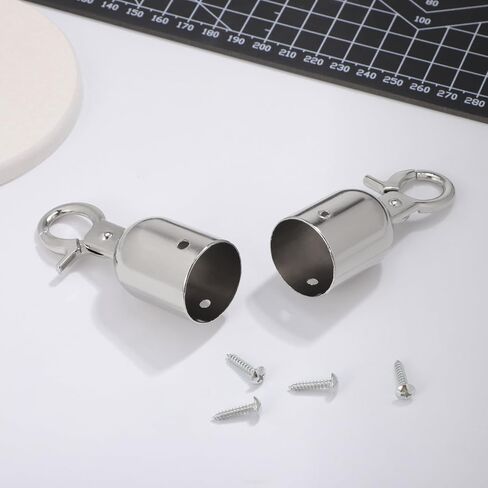 Homoyooo 2PCS Stefless Steel Rope Stoppers مع السنانير المفاجئة متين التزيين الحبل in Saudi Arabia