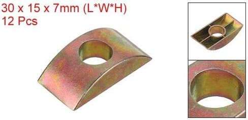 #Uus 12 PCS M8 Half Moon Nuts غسالات الحديد نصف القمر المكسرات S البرونزية in Saudi Arabia