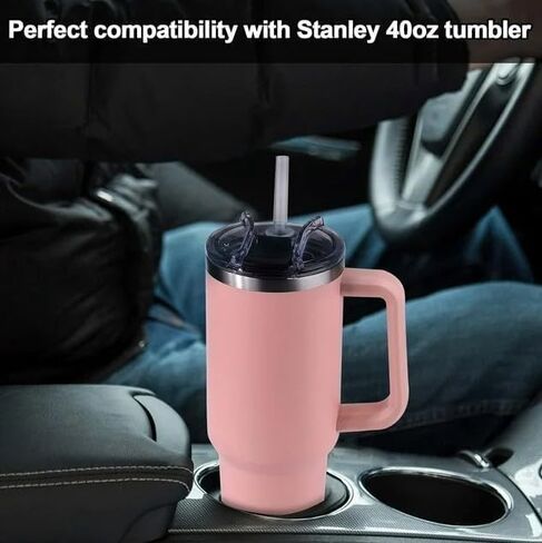 1Pc Transparent for Tumbler Lids compatible for Stanley 40 Oz Tumbler,Flip Spill Stopper Lid, Spillproof, Dustproof Easy to Store Used Repeatedly,Glassware and Drinkware Lids in Saudi Arabia