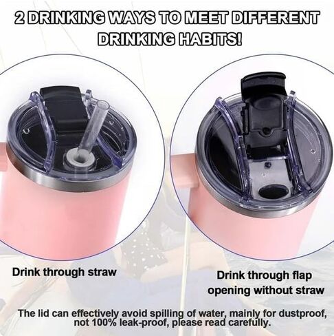 1Pc Transparent for Tumbler Lids compatible for Stanley 40 Oz Tumbler,Flip Spill Stopper Lid, Spillproof, Dustproof Easy to Store Used Repeatedly,Glassware and Drinkware Lids in Saudi Arabia