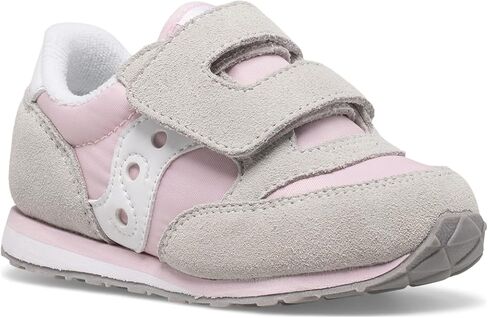 Saucony Baby Jazz Hook & Loop Sneaker, Grey/Silver/Pink, 12 US Unisex Little Kid in Saudi Arabia