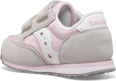 Saucony Baby Jazz Hook & Loop Sneaker, Grey/Silver/Pink, 12 US Unisex Little Kid in Saudi Arabia