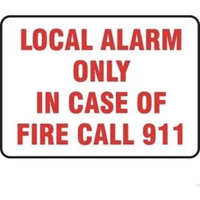 SAFETY SIGN LOCAL ALARM ONLY IN, Mfr: MEXG531VP-A in Saudi Arabia