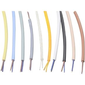 UL (PVC) Wire and Cable Double Core Round Wire GB 2 core 0.75 Pure Copper Hanging Line 10 Colors Table Lamp Chandelier Retro Lighting DIY 2P Cable(Black 1m) in Kuwait