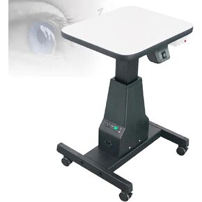 Optometrist Motorized Table Electric Table Optical Eyeglass Instrument Table Professional Adjustable Height Rolling Table,White (White) in Saudi Arabia