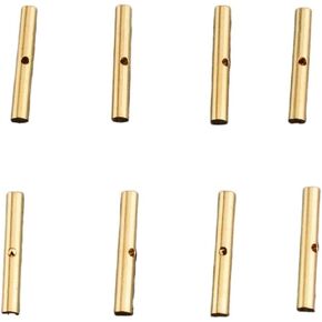 10pcs Brass Leather End Clasps Round Tube Bar Clasp 1 Middle Hole Cord Closure for DIY Making Supplies in Kuwait