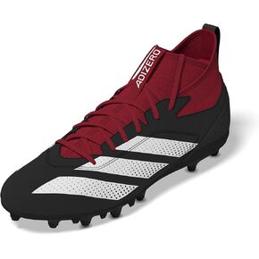 adidas Men's Adizero Impact.2 American Football Sneaker, Black/White/Team Power Red, 11.5 in Saudi Arabia