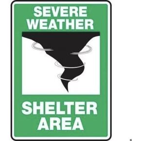 SEVERE WEATHER SAFETY SIGN SEVERE, Mfr: MFEX541XV-A in Kuwait