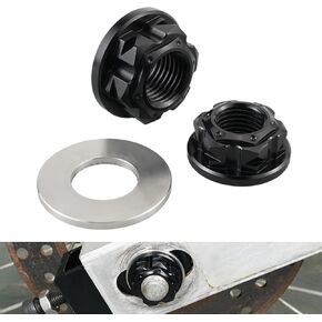 Motorcycle Axle Nut Front Rear Set Aluminum Compatible with YAMAHA YZ85 2002 2003 2004 2005 2006 2007 2008,CNC Machined in Kuwait
