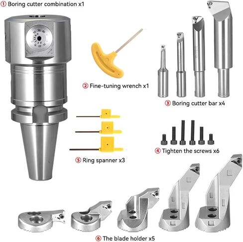1Set NBH2084S BT30 BT40 BT NT40 CAT40 SK40 MTA4 LBK Boring Tools NBH2084S Tool Holder Fine Tune Boring Head Boring Tool NBH2084S Lathe Accessories(BT50-NBH2084S) in Saudi Arabia