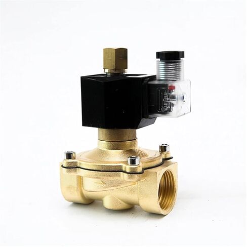 1/4 "1/2" 3/4 "1" 2 "صمام المياه الكهربائية النحاسية المفتوحة عادة 220VAC 24VDC 12VDC 24VAC 110VAC صمام الملف اللولبي المفتوح عادة (380VAC ، 1.25 بوصة) in Kuwait