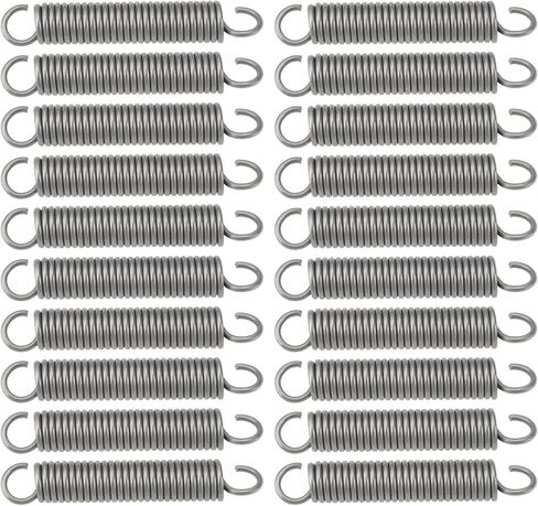 20pcs تمديد الينابيع 1/4 بوصة × 1-1/2 بوصة الينابيع التمديد الفولاذ المقاوم للصدأ الينابيع 0.035 بوصة نوابض التوتر مع نهايات الخطاف in Kuwait