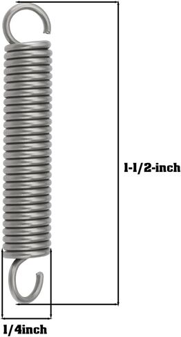 20pcs تمديد الينابيع 1/4 بوصة × 1-1/2 بوصة الينابيع التمديد الفولاذ المقاوم للصدأ الينابيع 0.035 بوصة نوابض التوتر مع نهايات الخطاف in Kuwait