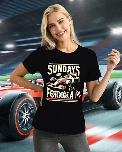 Racing Shirt Women Checkered Flag Racing Shirts Race Day Car Casual Unisex Short Sleeve Tee Tops in Saudi Arabia
