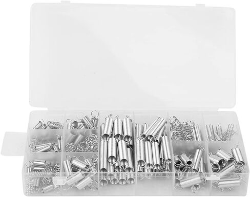 200pcs ضغط التوتر الصلب الربيعي مجموعة أدوات الأجهزة الصناعية لأعمال إصلاح مشاريع DIY والتطبيقات الميكانيكية بأحجام مختلفة تشمل مواد متينة in Saudi Arabia