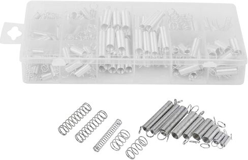 200pcs ضغط التوتر الصلب الربيعي مجموعة أدوات الأجهزة الصناعية لأعمال إصلاح مشاريع DIY والتطبيقات الميكانيكية بأحجام مختلفة تشمل مواد متينة in Saudi Arabia
