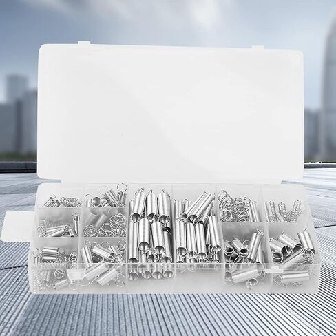 200pcs ضغط التوتر الصلب الربيعي مجموعة أدوات الأجهزة الصناعية لأعمال إصلاح مشاريع DIY والتطبيقات الميكانيكية بأحجام مختلفة تشمل مواد متينة in Saudi Arabia