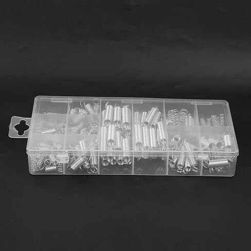 200pcs ضغط التوتر الصلب الربيعي مجموعة أدوات الأجهزة الصناعية لأعمال إصلاح مشاريع DIY والتطبيقات الميكانيكية بأحجام مختلفة تشمل مواد متينة in Saudi Arabia