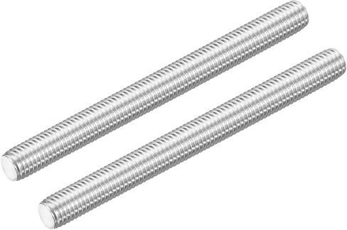 uxcell 4Pcs M5-0.8x190mm Fully Threaded Rods, Threaded Rods Bar Studs, 304 Stainless Steel Long Thread Screws Hardware for U-Bolts, Anchors, Clamps, Hangers, Silver in Saudi Arabia