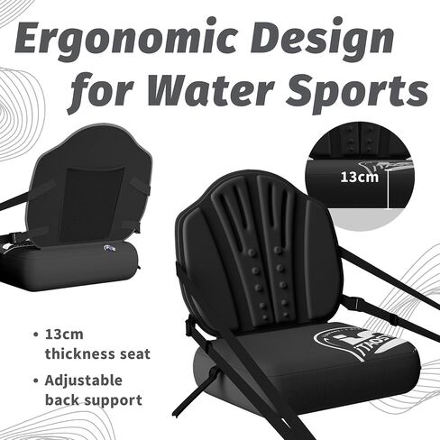 مقعد SUP قابل للنفخ مع مسند الظهر - كرسي لوح التجديف الممتاز لتصفح Surfboard و Kayak & Boat ، مقعد مريح للبالغين والأطفال ، وملحقات SUP خفيفة الوزن للاستخدام متعدد الاستخدامات in Kuwait