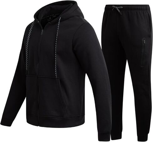 SPYDER MENS TRACK SUT - 2 قطعة من الرجال النشطين الصوفي zip up هوديي و sweatpants jogger ، والتعرق للرجال (S -XXL) in Kuwait