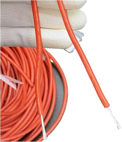 UL (PVC) Wire and Cable 18AWG Silicone Rubber Cable Tinned Copper Wire Soft Insulated Wire High Voltage High Temperature Line for Model Aircraft(Black) in Saudi Arabia