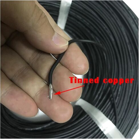 UL (PVC) Wire and Cable 18AWG Silicone Rubber Cable Tinned Copper Wire Soft Insulated Wire High Voltage High Temperature Line for Model Aircraft(Black) in Saudi Arabia